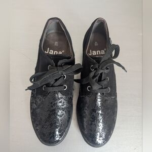 Jana Soft Flex women´s comfortable low shoes - black Lace-Up  SIZE EUR 36